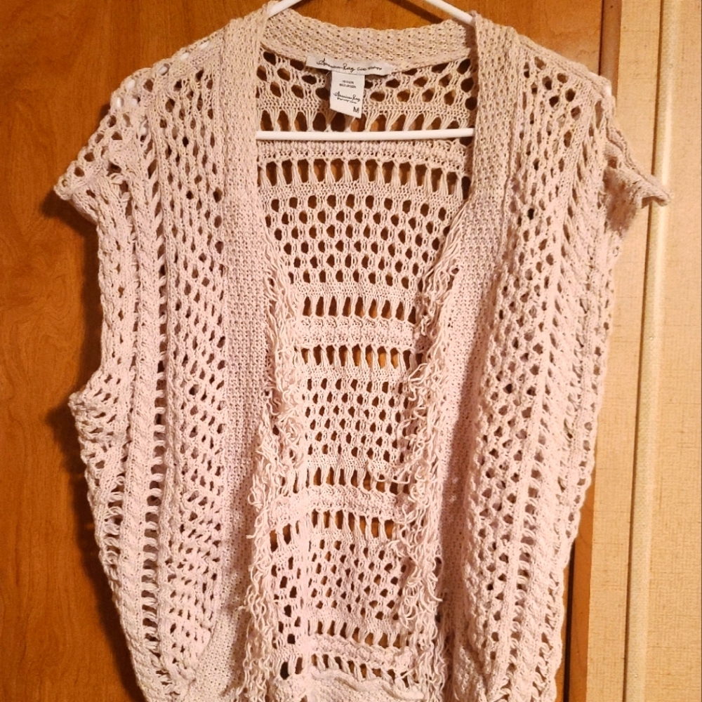 American Rag Boho style cardigan sweater vest.  Size medium
